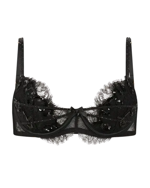 Vyxen Plunge Underwired Bra Black | Agent Provocateur