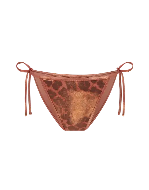Cayla Bikini Bottoms  Black/Leopard | Agent Provocateur