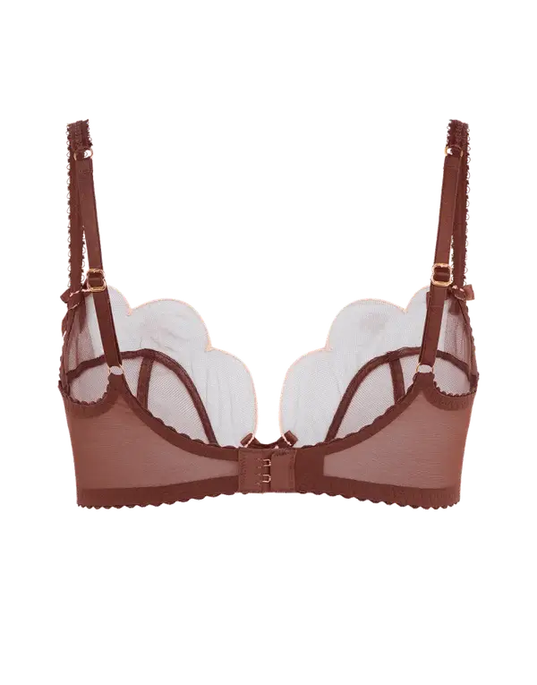 Lorna Plunge Underwired Bra Chestnut | Agent Provocateur