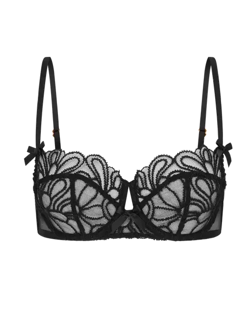 Nelle Balconette Underwired Bra Black | Agent Provocateur