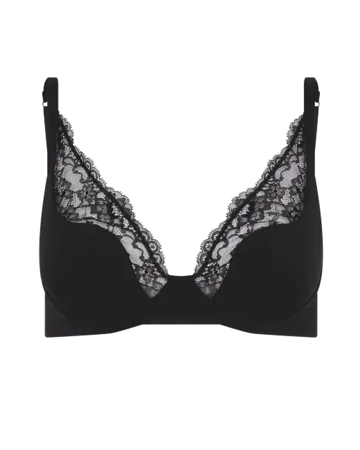 Brigette Padded High Apex Underwired Bra Black | Agent Provocateur
