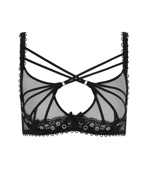 Doretta Plunge Underwired Bra Black | Agent Provocateur