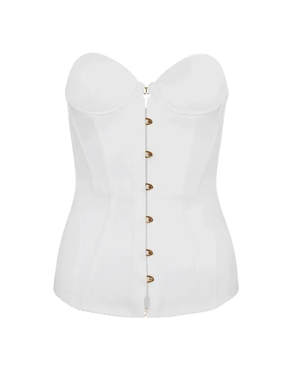 Mercy Satin Corset Ivory | Agent Provocateur