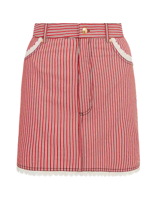 Milli Skirt & Scrunchie White/Red | Agent Provocateur