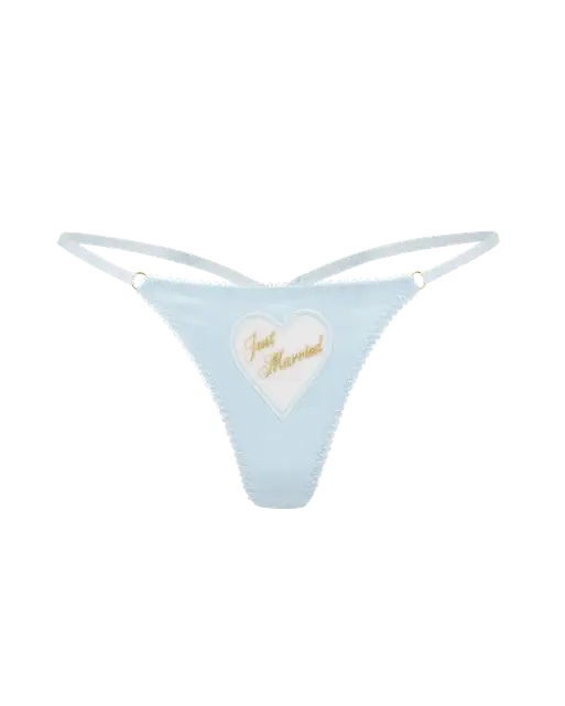 ETTIE BRIDAL THONG Blue | Agent Provocateur