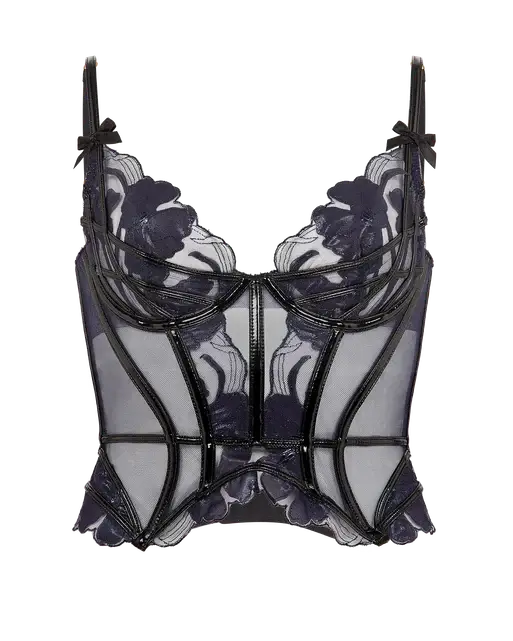 Felicitie Bustier  Navy/Black | Agent Provocateur