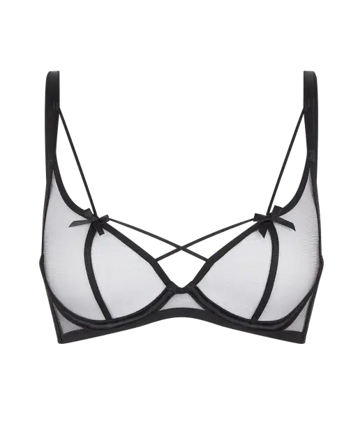 Zella High Neck Underwired Bra  Black | Agent Provocateur