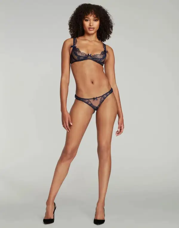 Willa Demi Plunge Underwired Bra Navy | Agent Provocateur