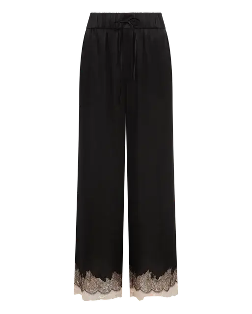 Vitoria Pyjama Trousers Black/Blush | Agent Provocateur