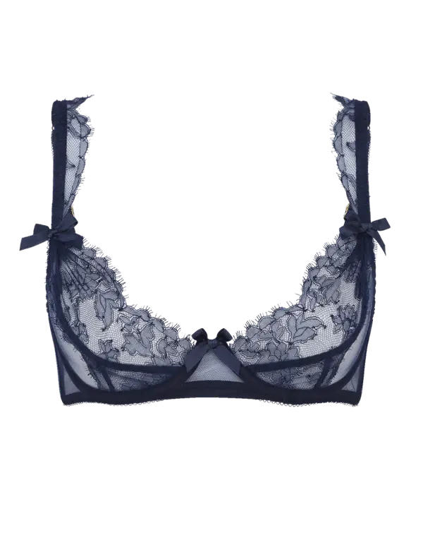 Willa Demi Plunge Underwired Bra Navy | Agent Provocateur