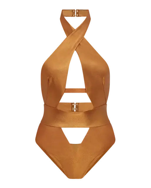 Anja Swimsuit Gold | Agent Provocateur