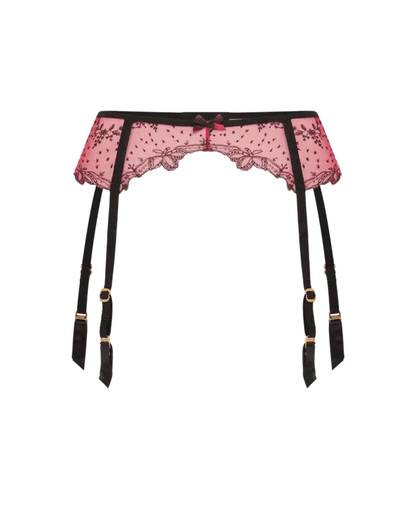 Graice Suspender Black/Pink | Agent Provocateur