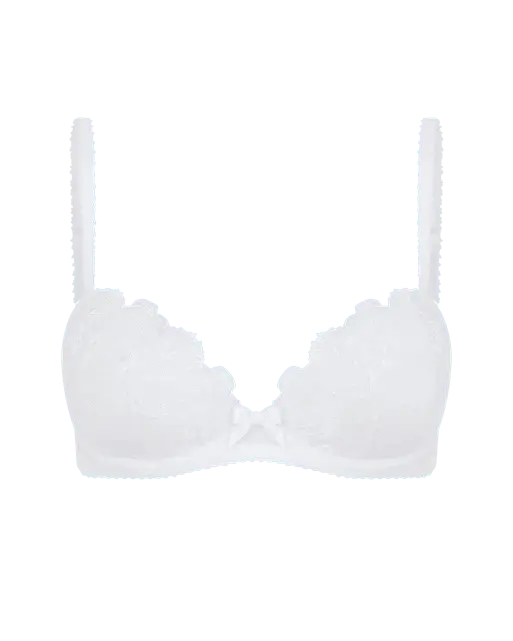 Jayce Plunge Underwired Bra White | Agent Provocateur