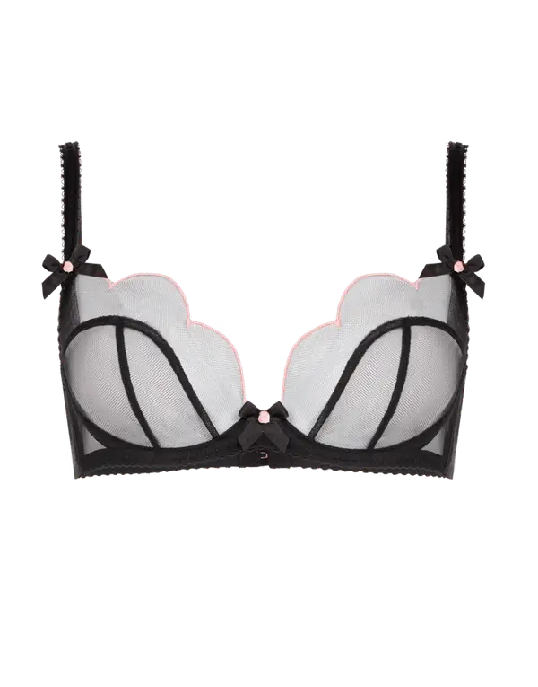 Lorna Plunge Underwired Bra Black  | Agent Provocateur