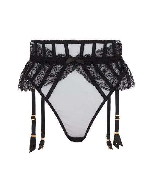 Rozlyn Suspender Thong Black | Agent Provocateur