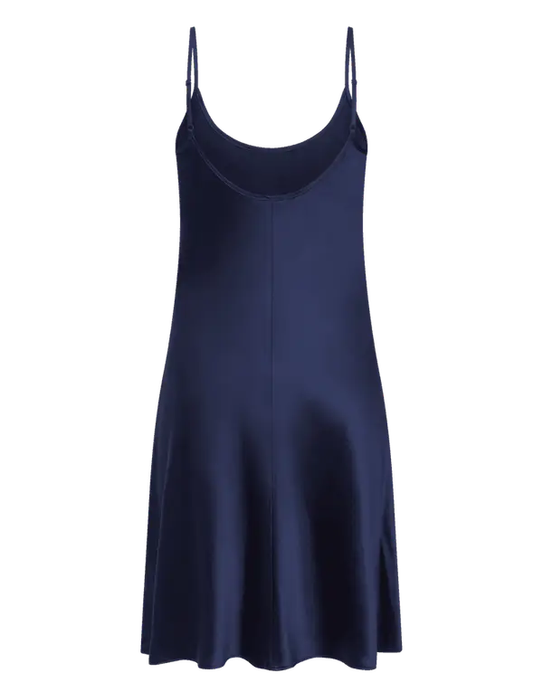 Cecily Short Slip Dress Navy/Navy | Agent Provocateur