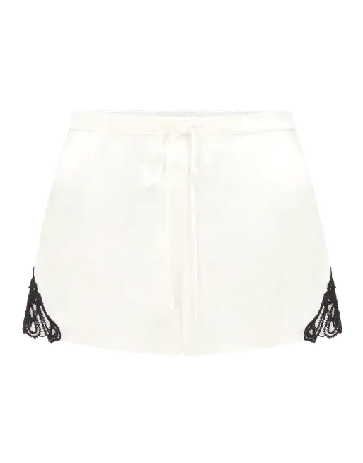 Nelle Shorts Ivory/Black | Agent Provocateur