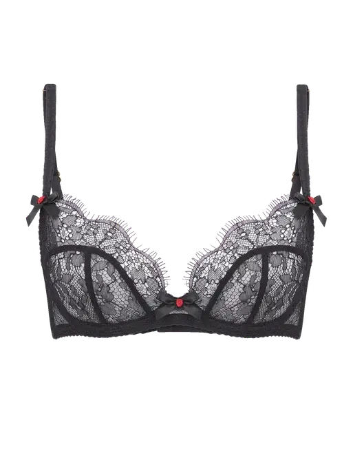 Lorna Lace Plunge Underwired Bra Black | Agent Provocateur