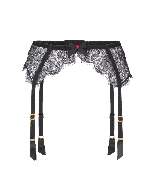 Lorna Lace Suspender Black | Agent Provocateur