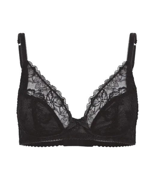 Leni Plunge Underwired Bra Black | Agent Provocateur