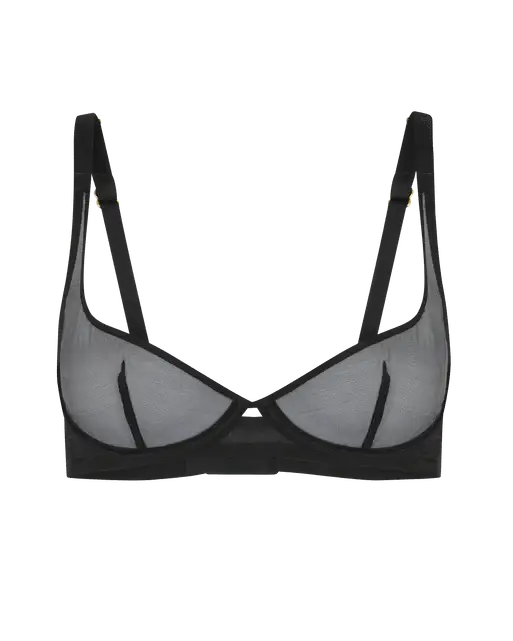 Lucky Demi Cup Plunge Underwired Bra Black | Agent Provocateur